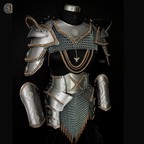 ⚔️ Fantasy Female Steel Armor Set 🛡️ | Medieval Lady Knight Costume for LARP, Cosplay & Renaissance Faire