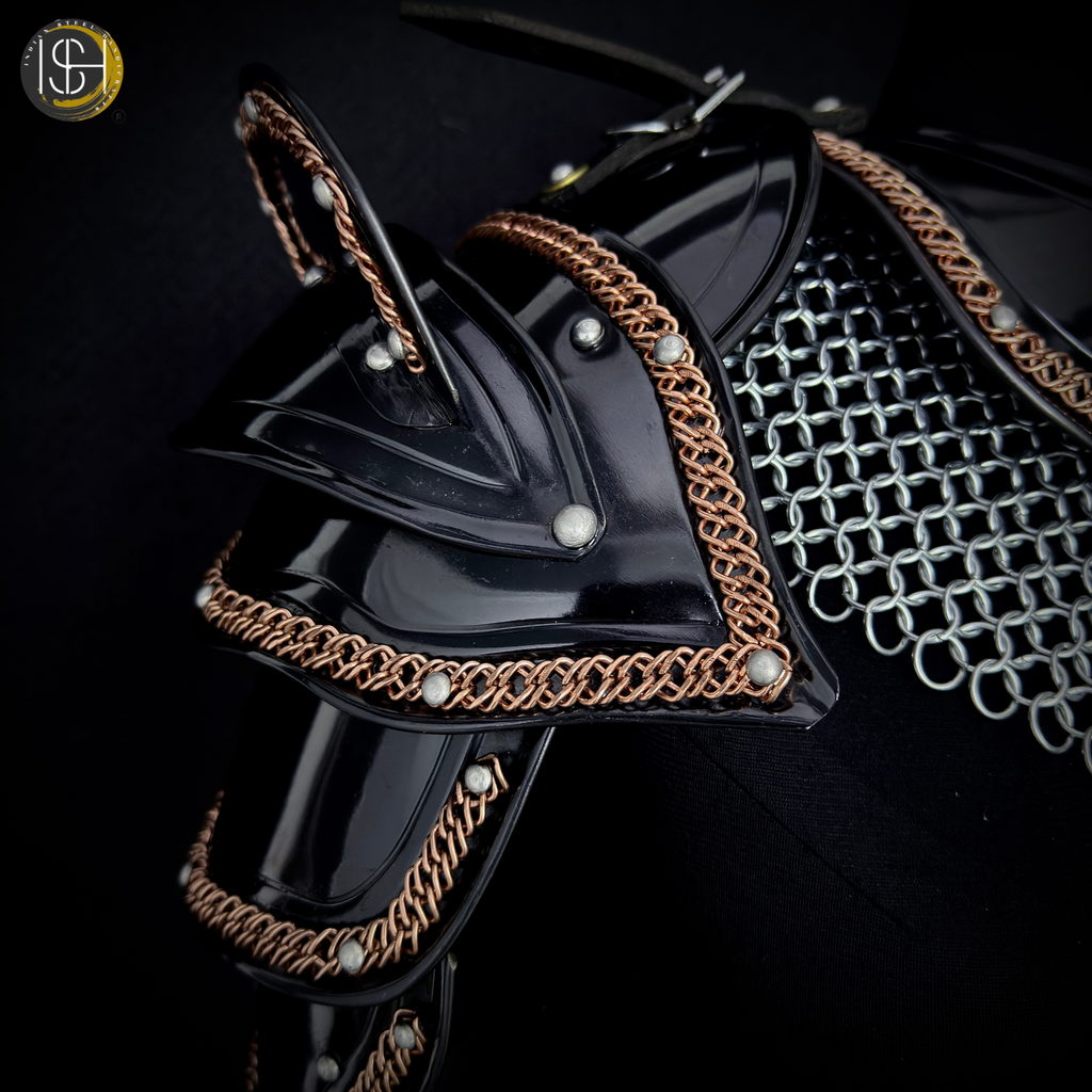 ⚔️ Medieval Fantasy Shoulder Armor Set – Handmade Steel Pauldrons with Chainmail Knight Armor for Cosplay, LARP, Renaissance Fair & Viking Costume 🛡️