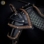 ⚔️ Medieval Fantasy Shoulder Armor Set – Handmade Steel Pauldrons with Chainmail Knight Armor for Cosplay, LARP, Renaissance Fair & Viking Costume 🛡️