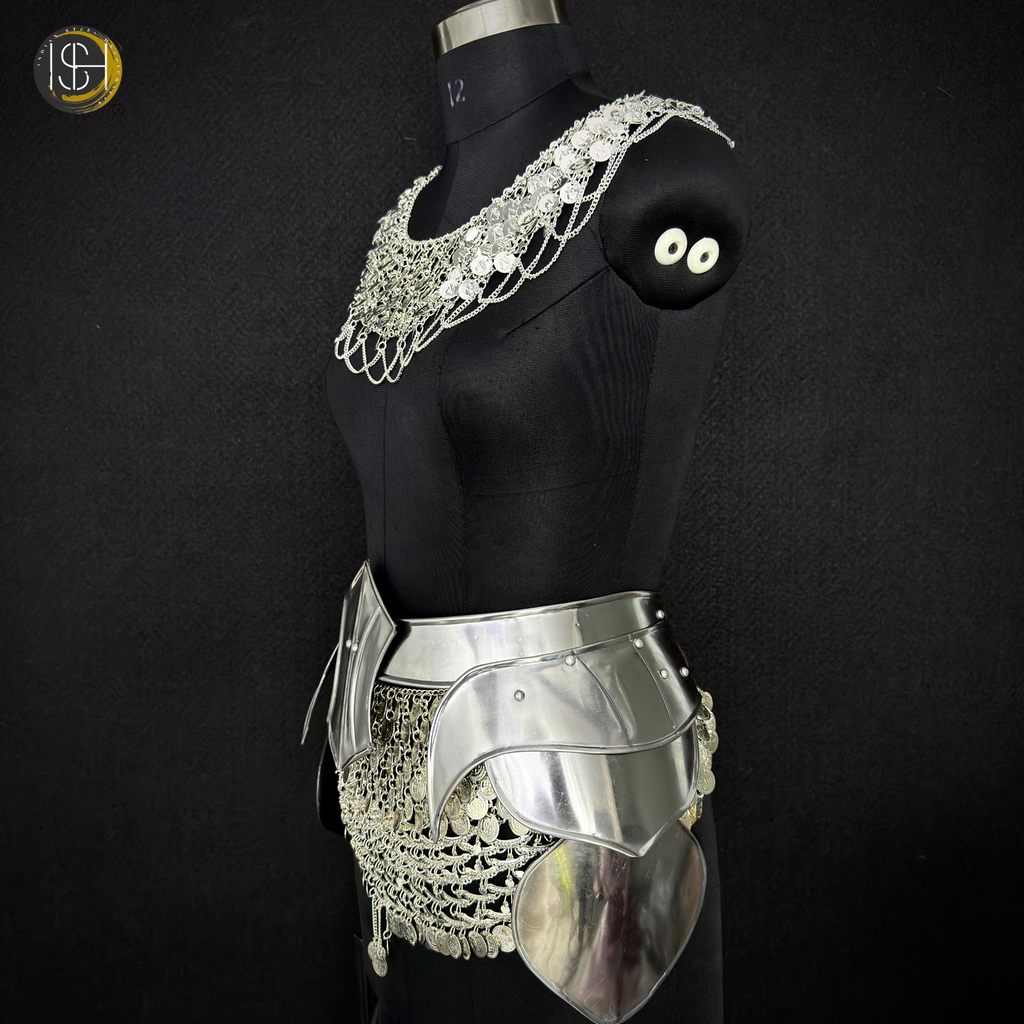 ISH Collection – Handmade Silver Coin Chainmail Warrior Armor Set