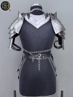 Medieval Knight Steel Armor⚔️ — Gorget, Pouldron & Bracer Set for Epic LARP & Cosplay!🛡️ ISH Collection