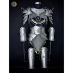 Medieval Women’s Steel Armor Set – Chainmail Skirt Lady Knight Costume.