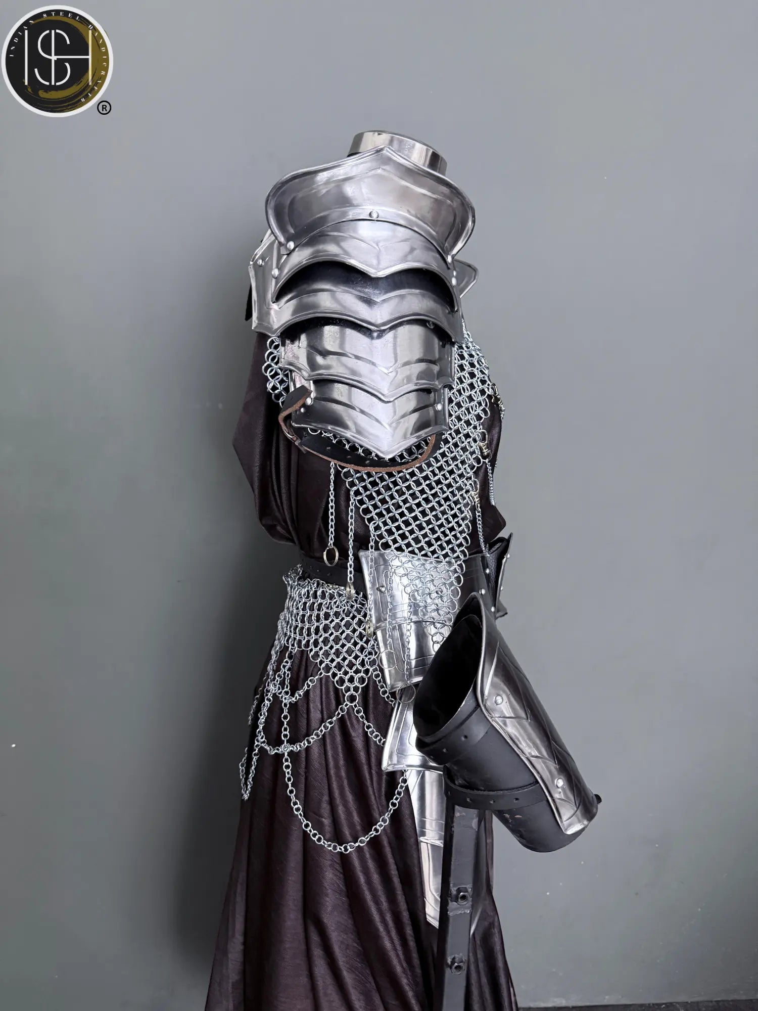 Brave Medieval Lady’s Cuirass – Steel Chainmail Armor for Cosplay, LARP, and SCA ISH Collection