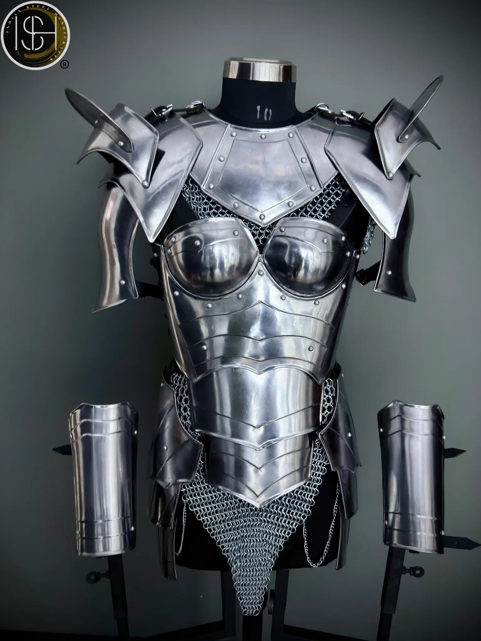 👸 Brave Lady Knight Armor 🛡️ Unleash Your Inner Warrior! Beautiful Breast Armor for Epic Medieval Fantasy Cosplay & LARP Events! ✨⚔️ ISH Collection