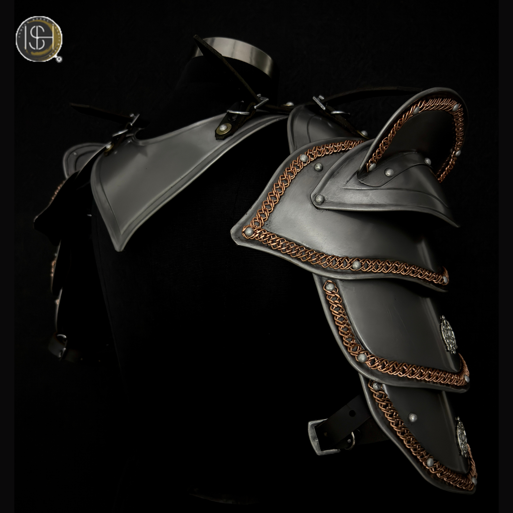 ⚔️ Handmade Medieval Shoulder Armor – Steel Pauldrons with Chainmail | Knight, Viking & Fantasy Cosplay Armor for LARP, Renaissance Fair, SCA & Costume 🛡️
