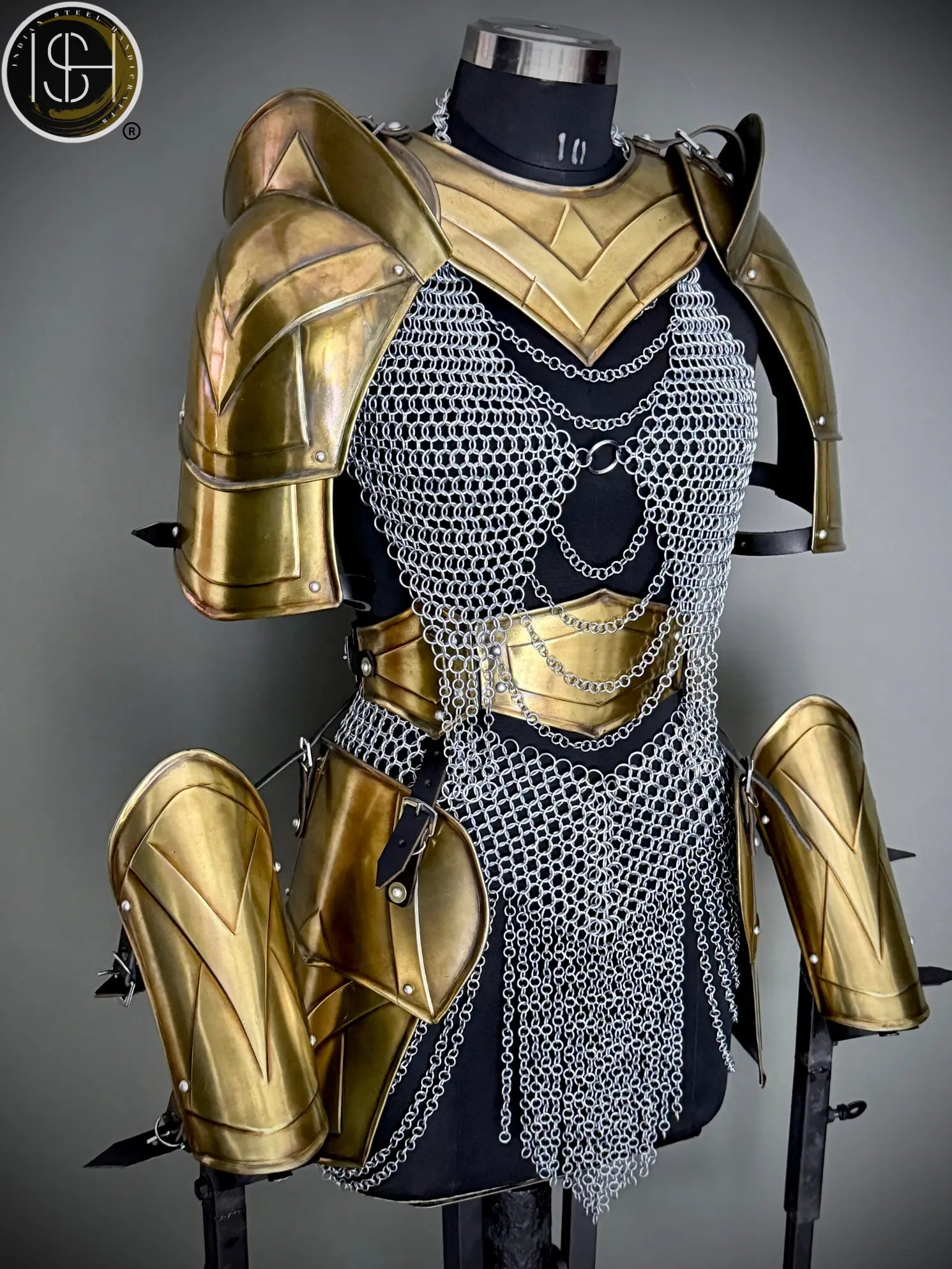 Medieval Lady Warrior Steel Cuirass & Chainmail – Perfect for LARP & Cosplay⚔️🗡️🛡️ ISH Collection