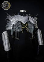 Handcrafted Chainmail Armor Ensemble – Gorget, Pauldrons, Bracers & Top ISH Collection