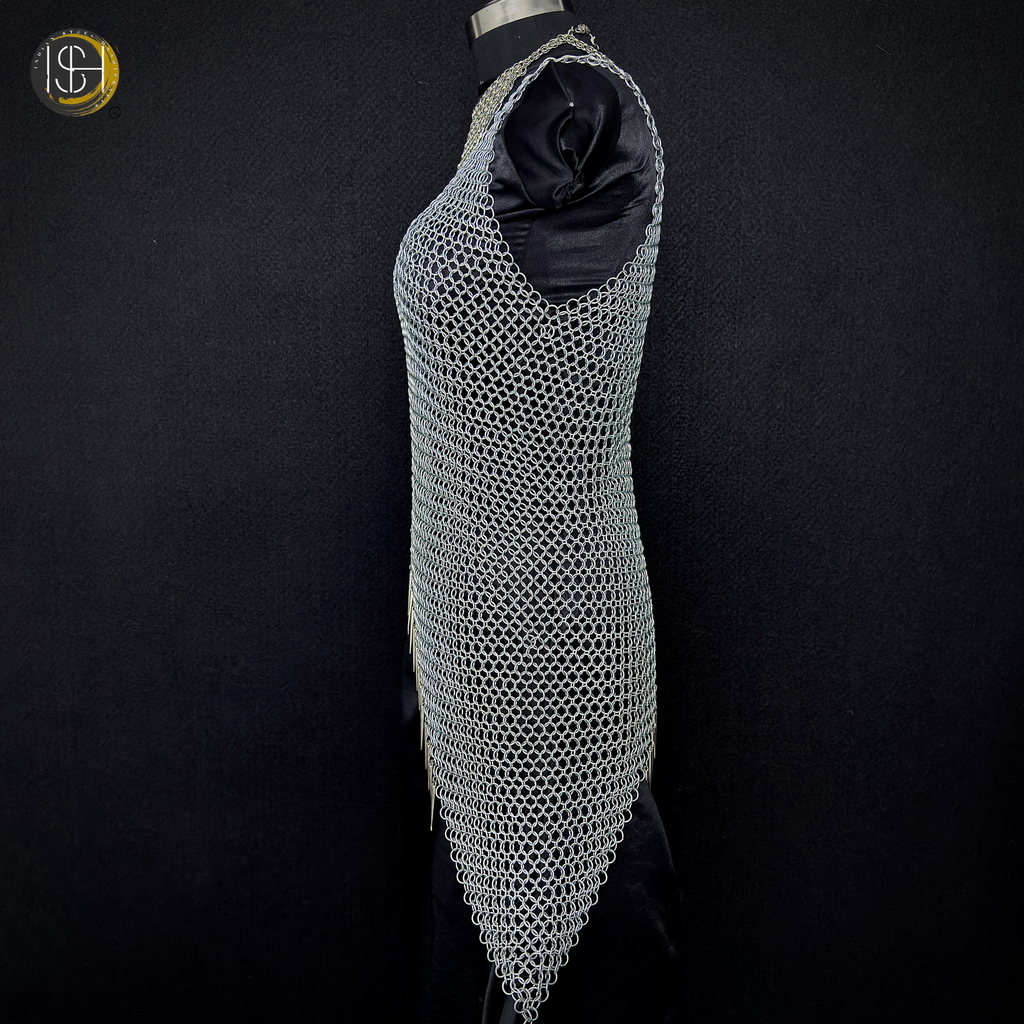 Handmade Steel Chainmail Dress ,Medieval Armor Costume for Women, Viking Warrior Chainmail, LARP Outfit, Gothic Fantasy Cosplay Armor.