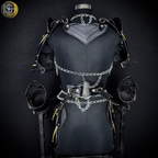 🖤✨ Black & Gold Medieval Knight Armor Set | Full Body Steel Chainmail Suit | Fantasy Warrior Cosplay, LARP & Reenactment Gear ⚔️🛡️