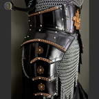 ⚔️ Black Steel Knight Armor Set 🛡️ Medieval Chainmail Cuirass for Women | Female Warrior Costume | Renaissance Faire & LARP Cosplay Armor