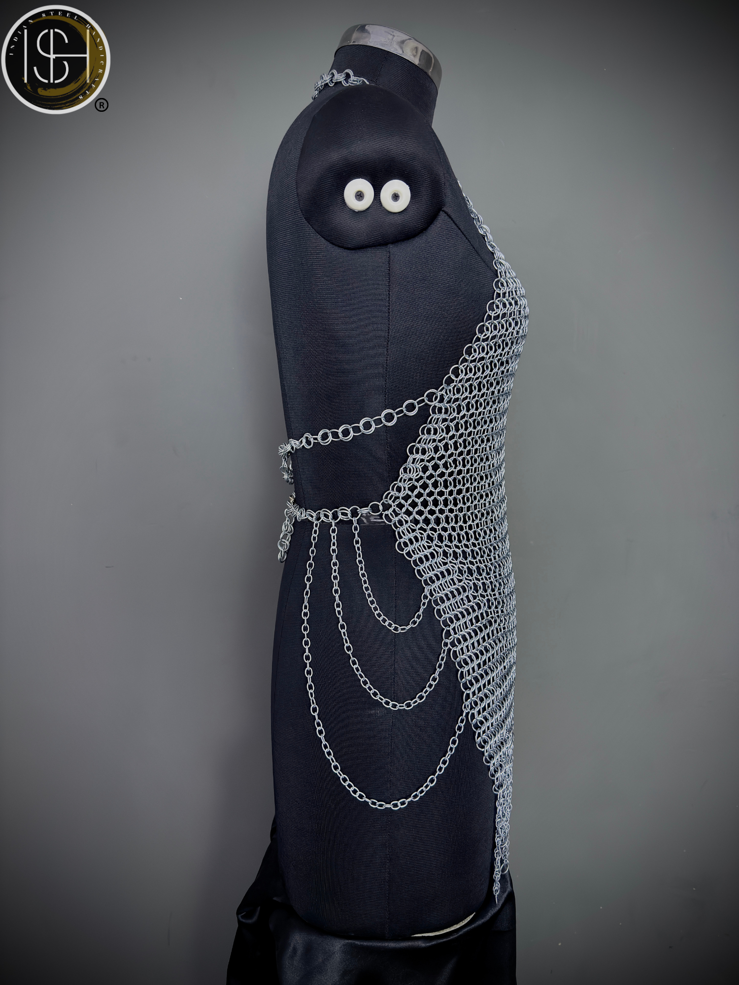 Handmade Medieval Steel Chainmail Top for Women – Authentic Wearable Armor for LARP & Cosplay.