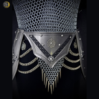 Handmade Steel Lady Knight Armor Set – Medieval Chainmail Armor Costume for Women, LARP Warrior Suit, Fantasy Knight Cosplay Armor, Renaissance Festival Combat Outfit