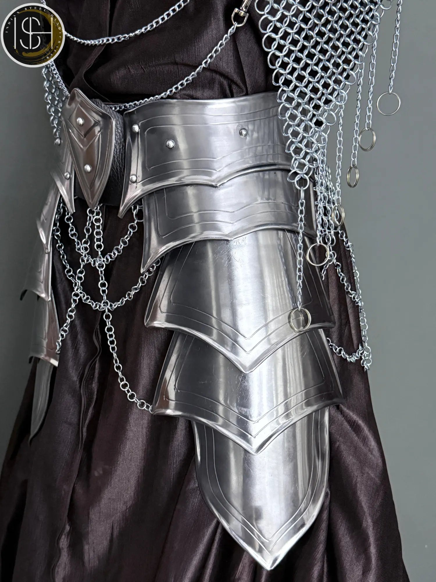 Brave Medieval Lady’s Cuirass – Steel Chainmail Armor for Cosplay, LARP, and SCA ISH Collection