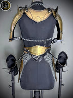 Medieval Lady Warrior Steel Cuirass & Chainmail – Perfect for LARP & Cosplay⚔️🗡️🛡️ ISH Collection