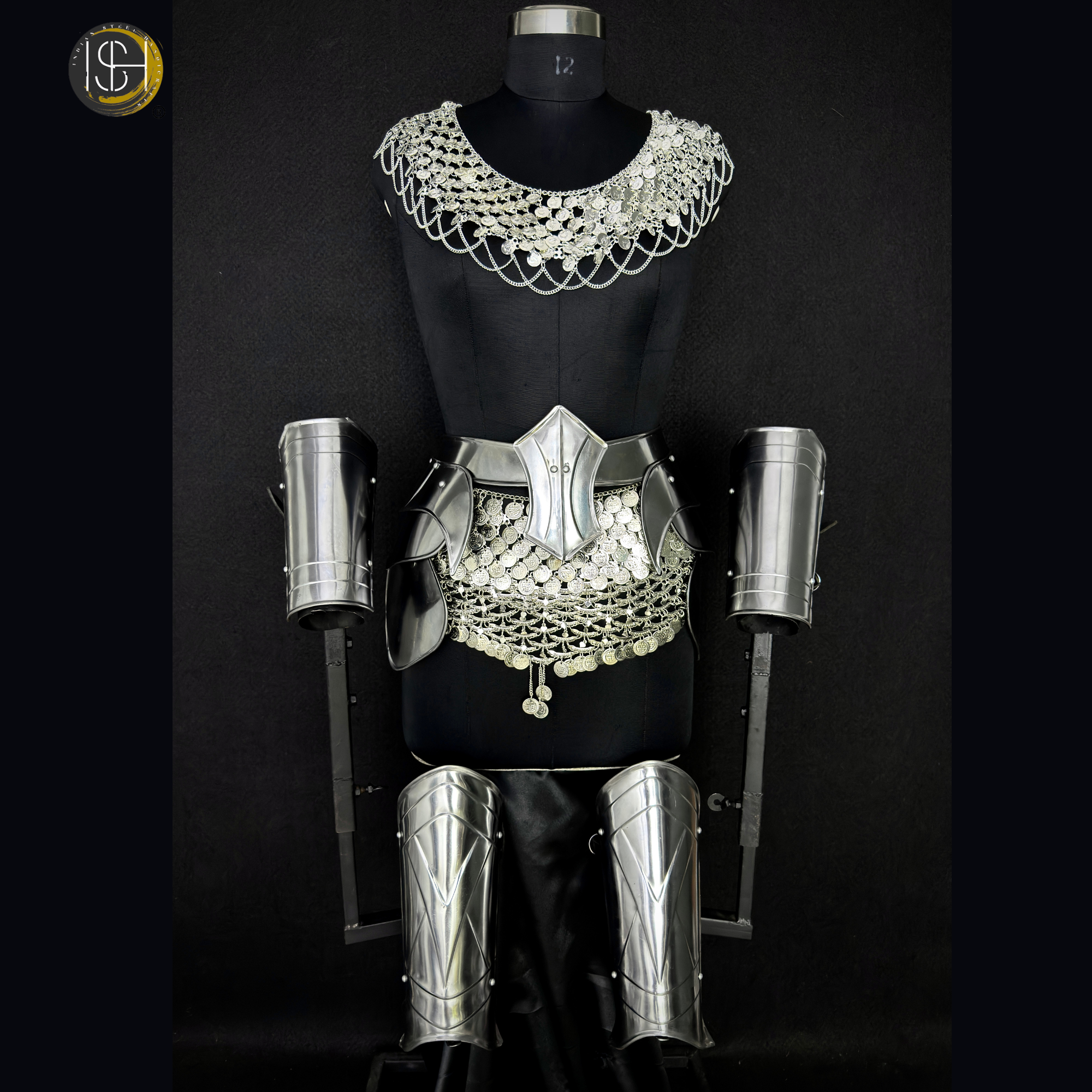 ISH Collection – Handmade Silver Coin Chainmail Warrior Armor Set
