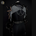 ⚔️ Women's Black Fantasy Armor Set 🛡️ | Handmade Steel Warrior Costume | Chainmail Cosplay Armor | Medieval Knight Armor | LARP Outfit | Gothic Warrior Gear | Fantasy Battle Costume