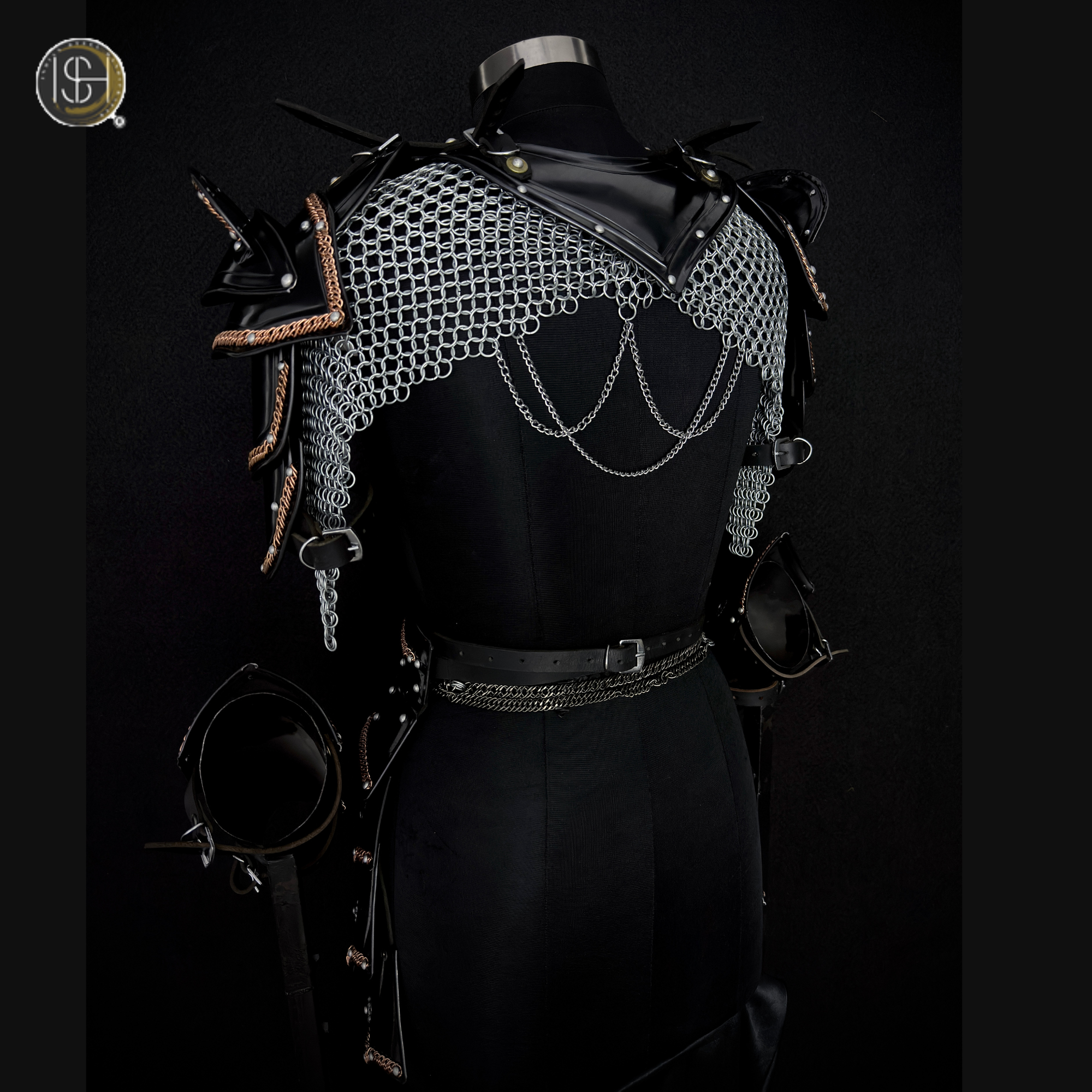 ⚔️ Women's Black Fantasy Armor Set 🛡️ | Handmade Steel Warrior Costume | Chainmail Cosplay Armor | Medieval Knight Armor | LARP Outfit | Gothic Warrior Gear | Fantasy Battle Costume