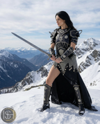 Handmade Black Steel Knight Armor Set with Chainmail – Medieval Battle Armor, Full Suit Armor Costume, Gothic Armor for LARP, Reenactment & Cosplay