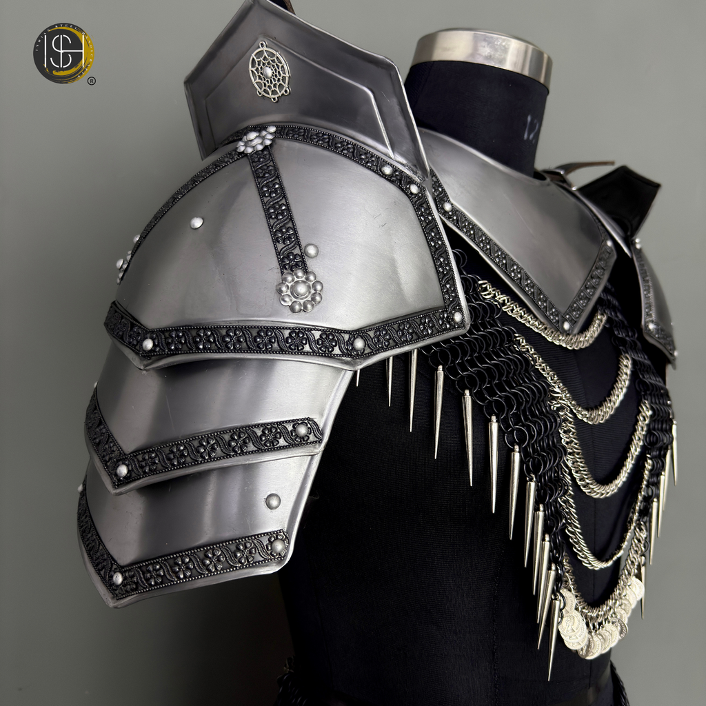 Handcrafted Steel Women’s Knight Armor Set – Medieval Chainmail Costume, Female Warrior LARP Outfit, Fantasy Armor Cosplay Suit, Renaissance Faire Combat Gear, Viking Battle Attire