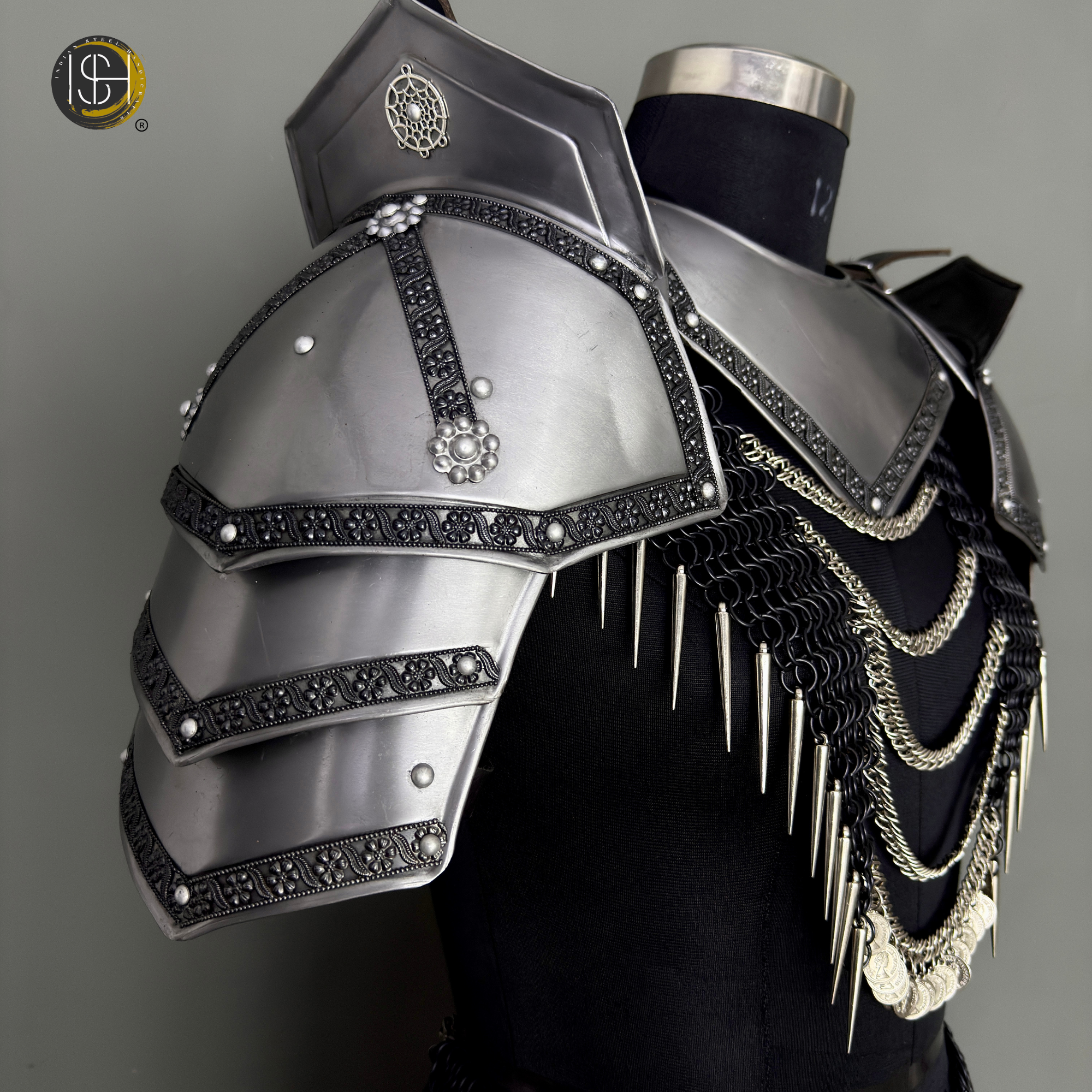 Handcrafted Steel Women’s Knight Armor Set – Medieval Chainmail Costume, Female Warrior LARP Outfit, Fantasy Armor Cosplay Suit, Renaissance Faire Combat Gear, Viking Battle Attire