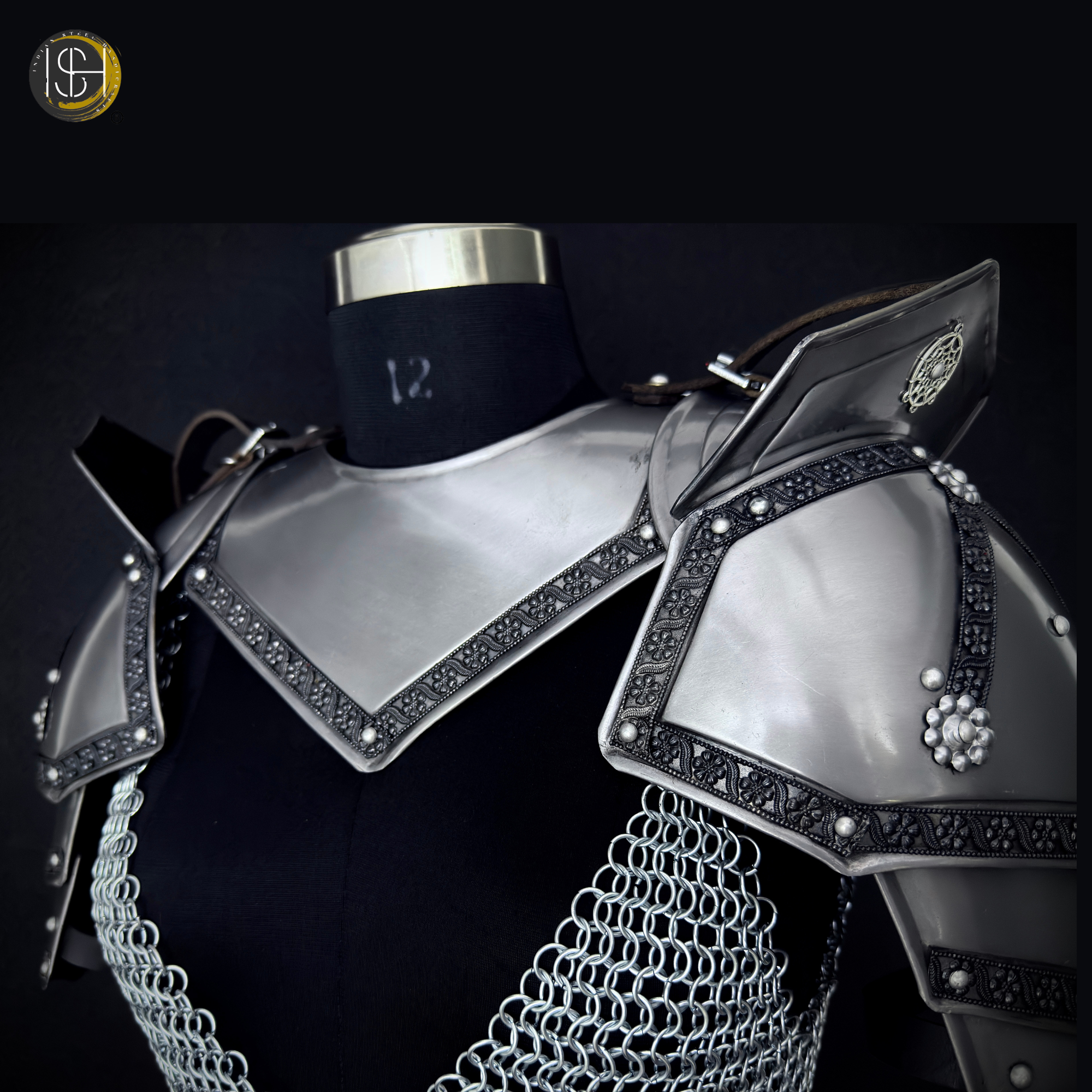 Handmade Steel Lady Knight Armor Set – Medieval Chainmail Armor Costume for Women, LARP Warrior Suit, Fantasy Knight Cosplay Armor, Renaissance Festival Combat Outfit