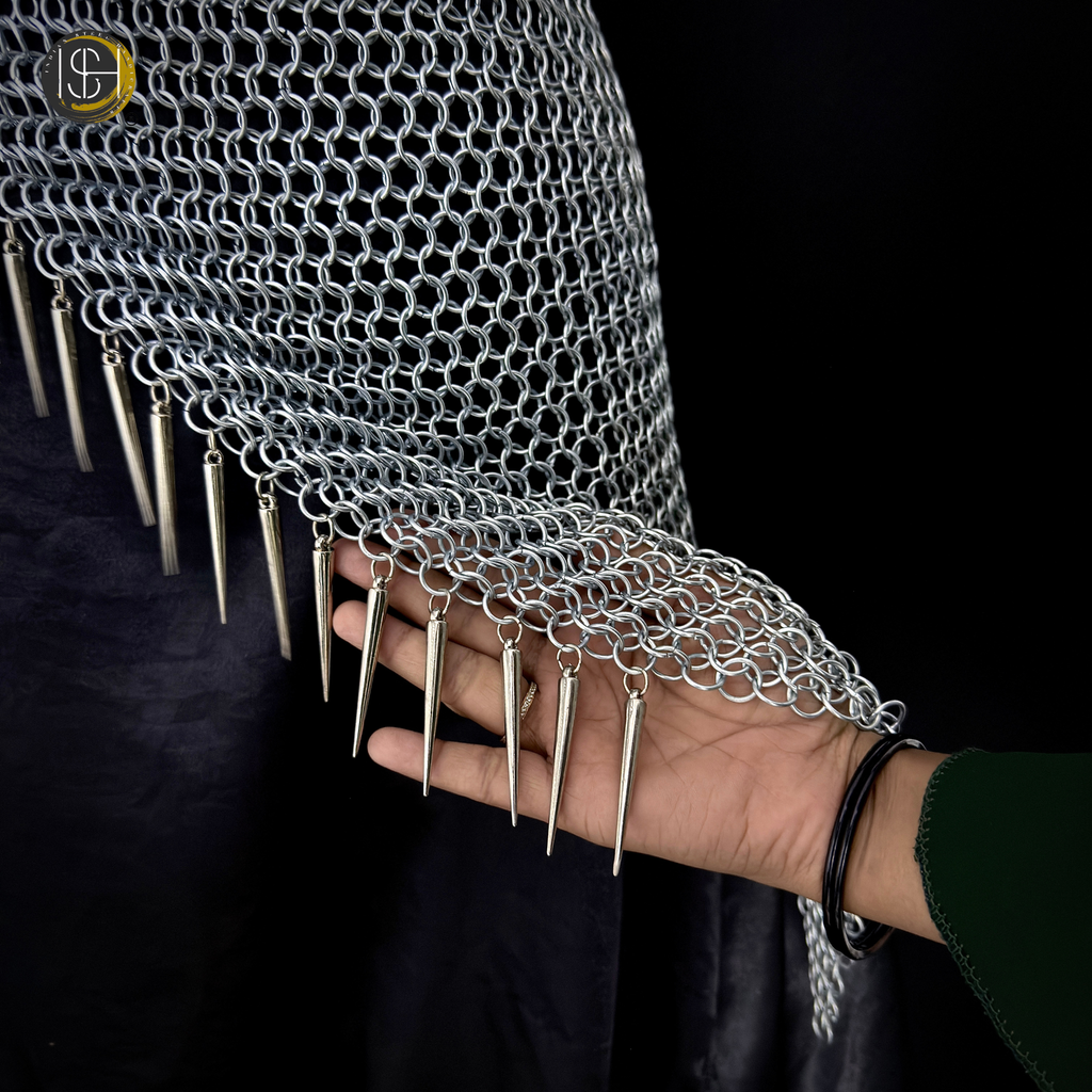 Handmade Steel Chainmail Dress ,Medieval Armor Costume for Women, Viking Warrior Chainmail, LARP Outfit, Gothic Fantasy Cosplay Armor.