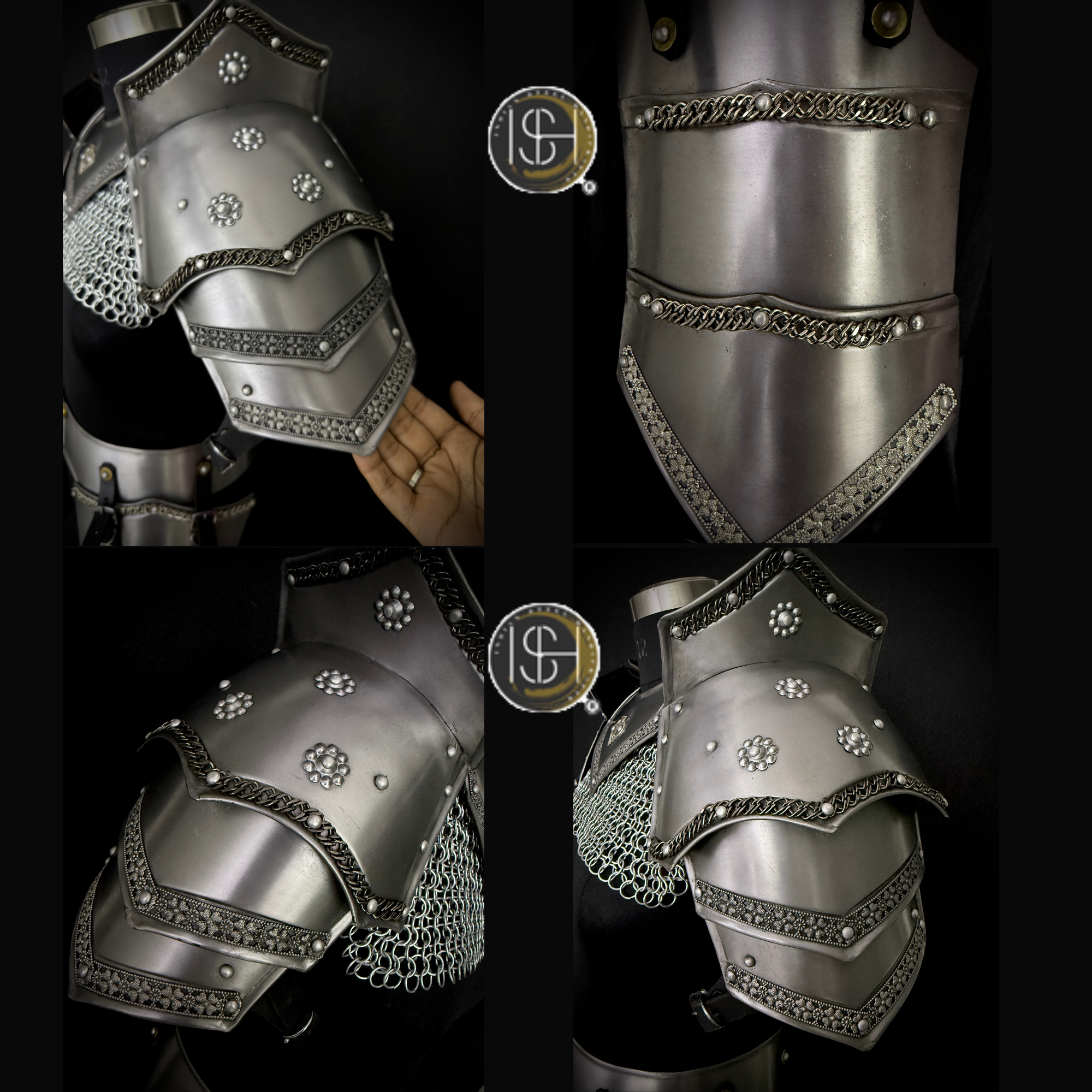 ⚔️ Handcrafted Medieval Steel Armor Set 🛡️ | Full Knight Warrior Costume | Fantasy LARP Armor | Renaissance Fair Cosplay | Viking Crusader Battle Suit | Halloween Costume | Handmade Metal Armor Gift
