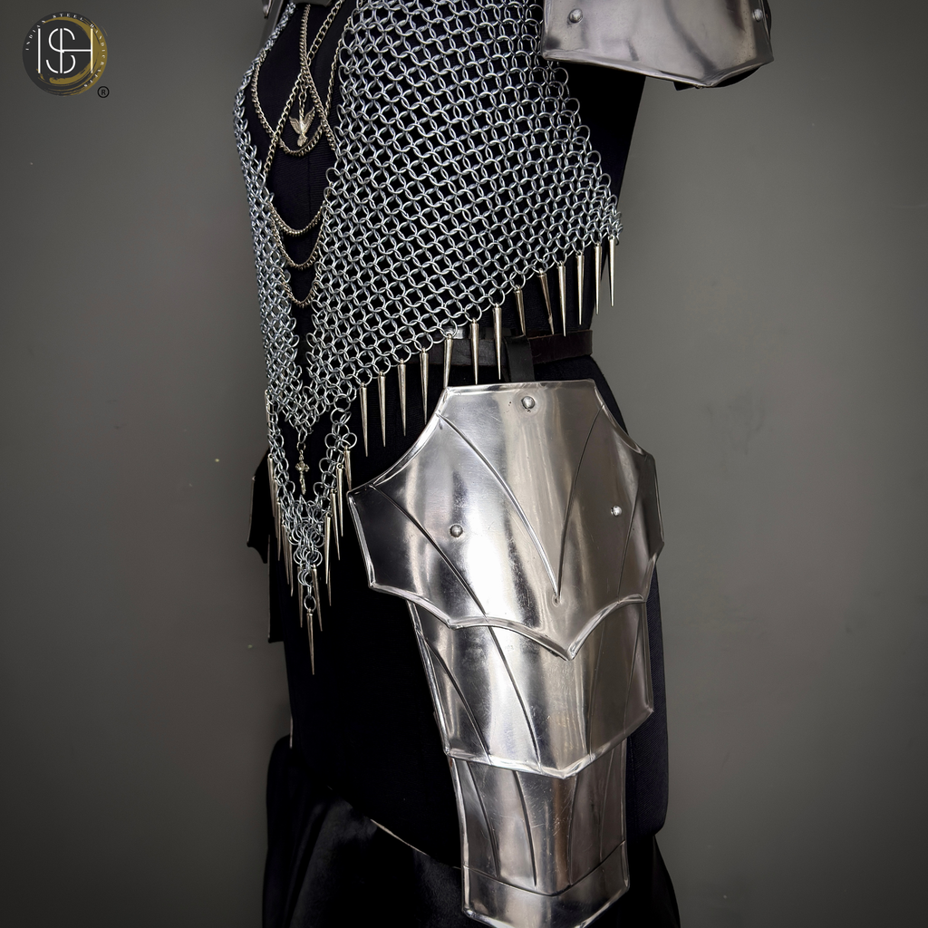Handmade Steel Chainmail Armor Set – Authentic Medieval Knight Costume, Durable Cosplay Armor, LARP & Renaissance Fair Outfit