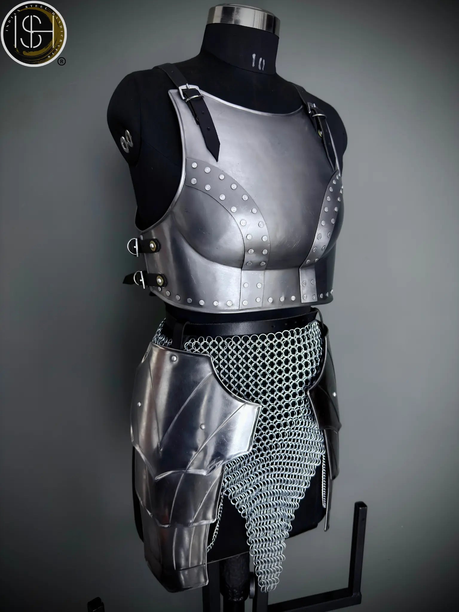 Lady Knight’s Forged Steel Armor | Mythic Medieval Ensemble for LARP Realms, SCA Events & Cosplay Journeys ✨ ISH Collection