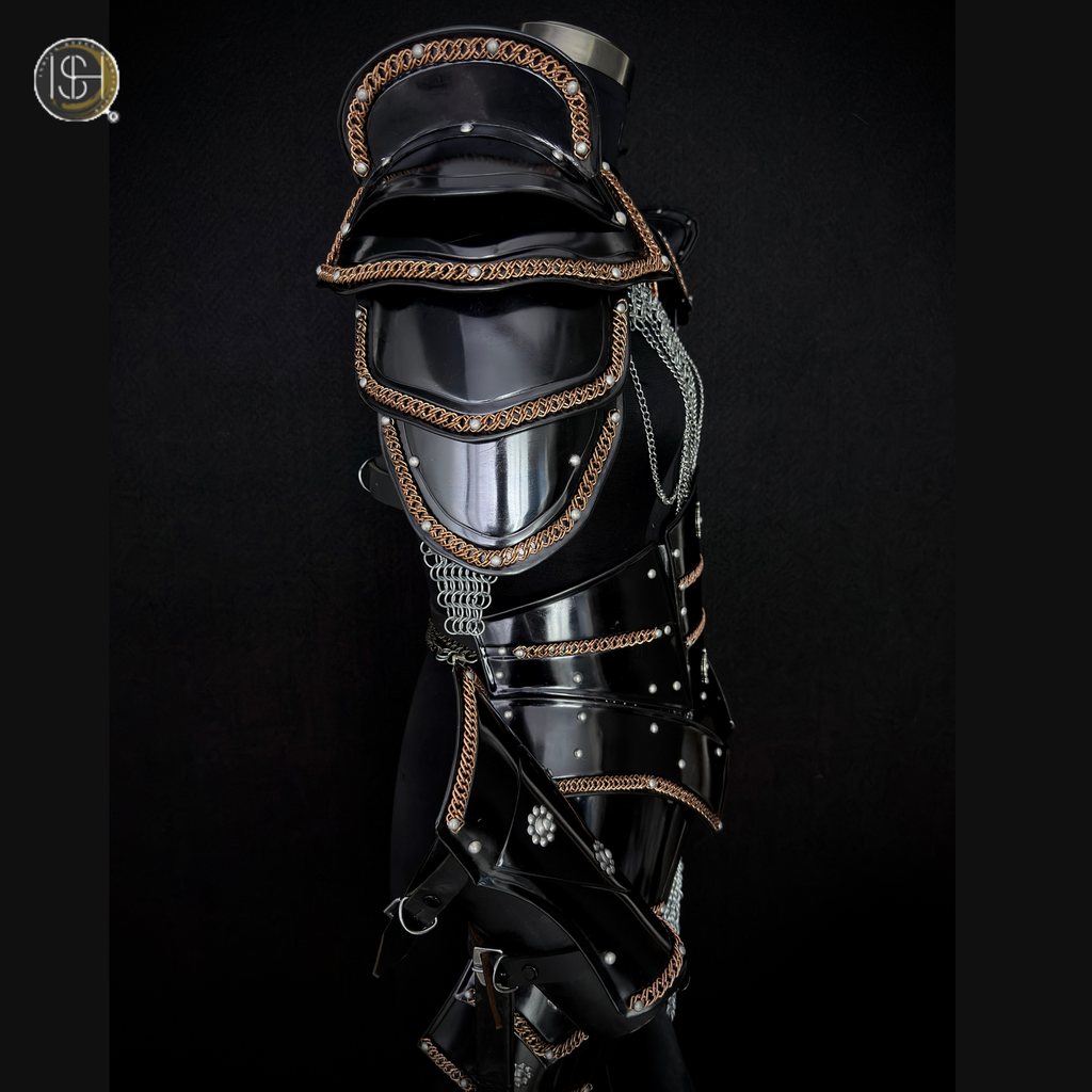 ⚔️ Women's Black Fantasy Armor Set 🛡️ | Handmade Steel Warrior Costume | Chainmail Cosplay Armor | Medieval Knight Armor | LARP Outfit | Gothic Warrior Gear | Fantasy Battle Costume