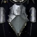 Medieval Women’s Steel Armor Set – Chainmail Skirt Lady Knight Costume.