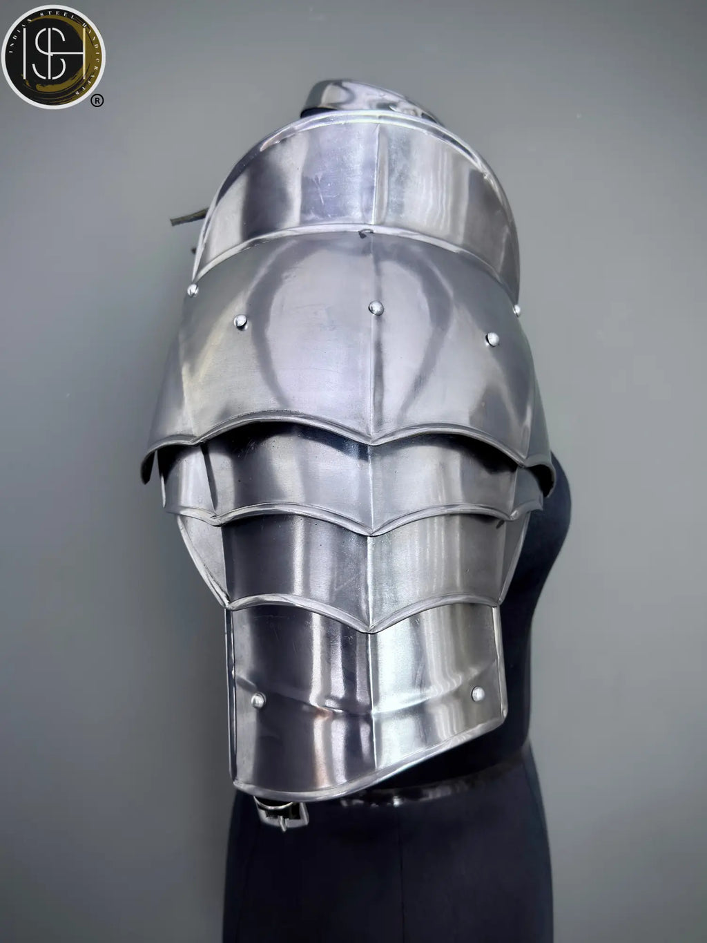 Medieval Knight Steel Gorget & Pauldron Armor 🛡️ | Perfect for LARP, Cosplay & Costume Events⚔️ ISH Collection