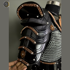 ⚔️ Black Steel Knight Armor Set 🛡️ Medieval Chainmail Cuirass for Women | Female Warrior Costume | Renaissance Faire & LARP Cosplay Armor