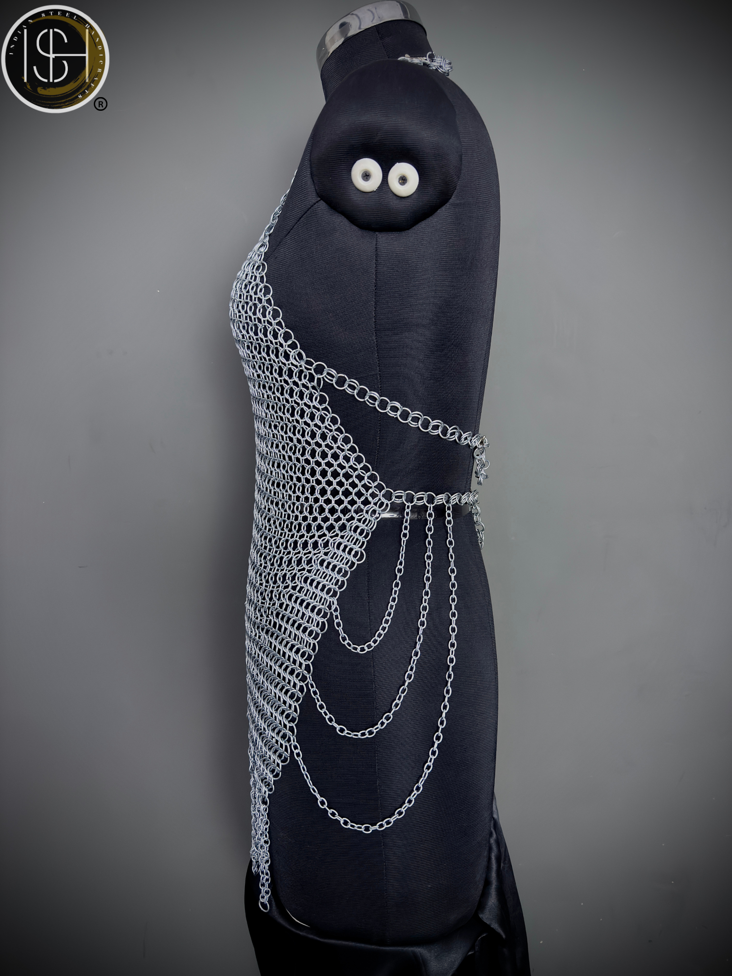 Handmade Medieval Steel Chainmail Top for Women – Authentic Wearable Armor for LARP & Cosplay.