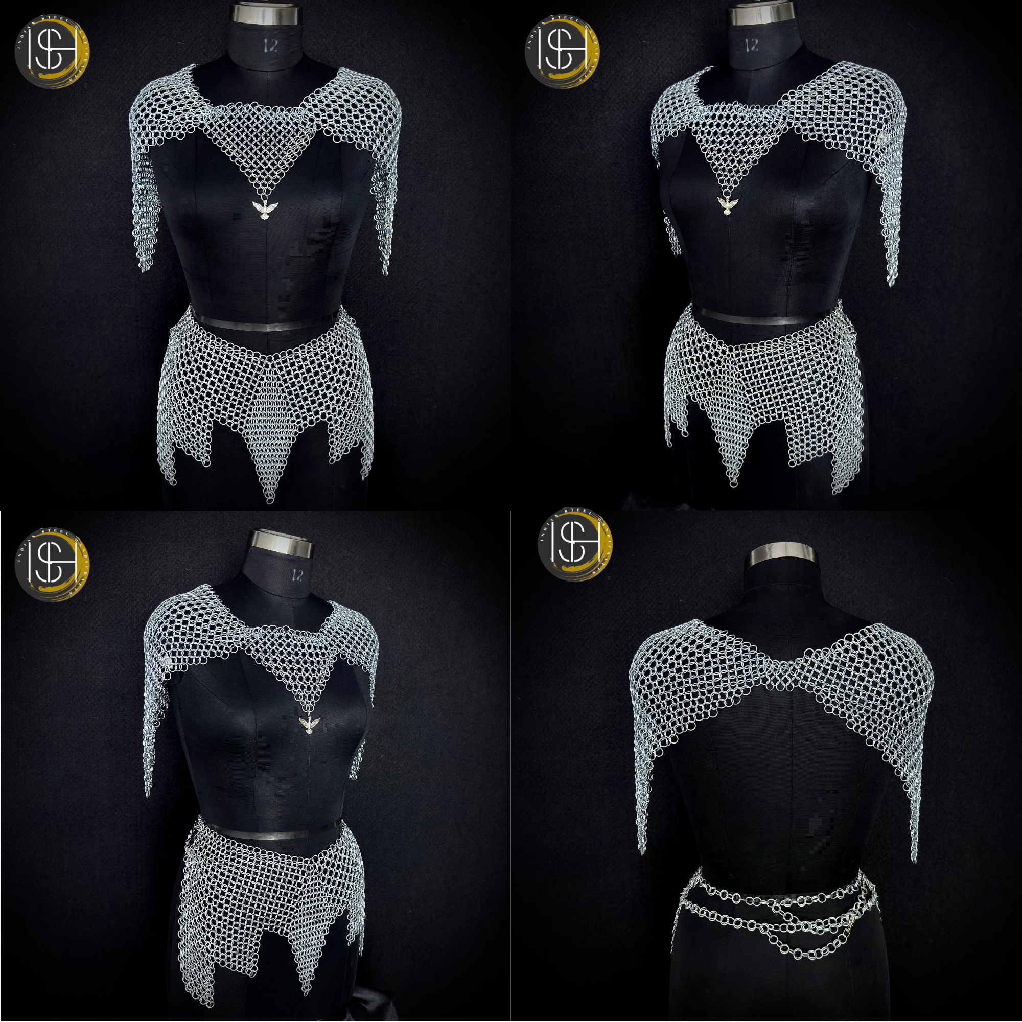 ⚔️ Fantasy Female Armor Set 🛡️ Medieval Warrior Queen Costume with Chainmail & Steel Armor 👑  ✨ Handmade Gothic Women’s Armor – Custom Medieval Knight Costume for LARP, Cosplay & Reenactment ✨