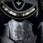 Women’s Medieval Knight Armor Set ⚔️, Steel Lady Warrior Costume 🛡️,Chainmail Skirt & Plate Armor, Fantasy Cosplay Outfit,LARP,Ready,Renaissance Festival Armor, Gothic Warrior Gift 🎁