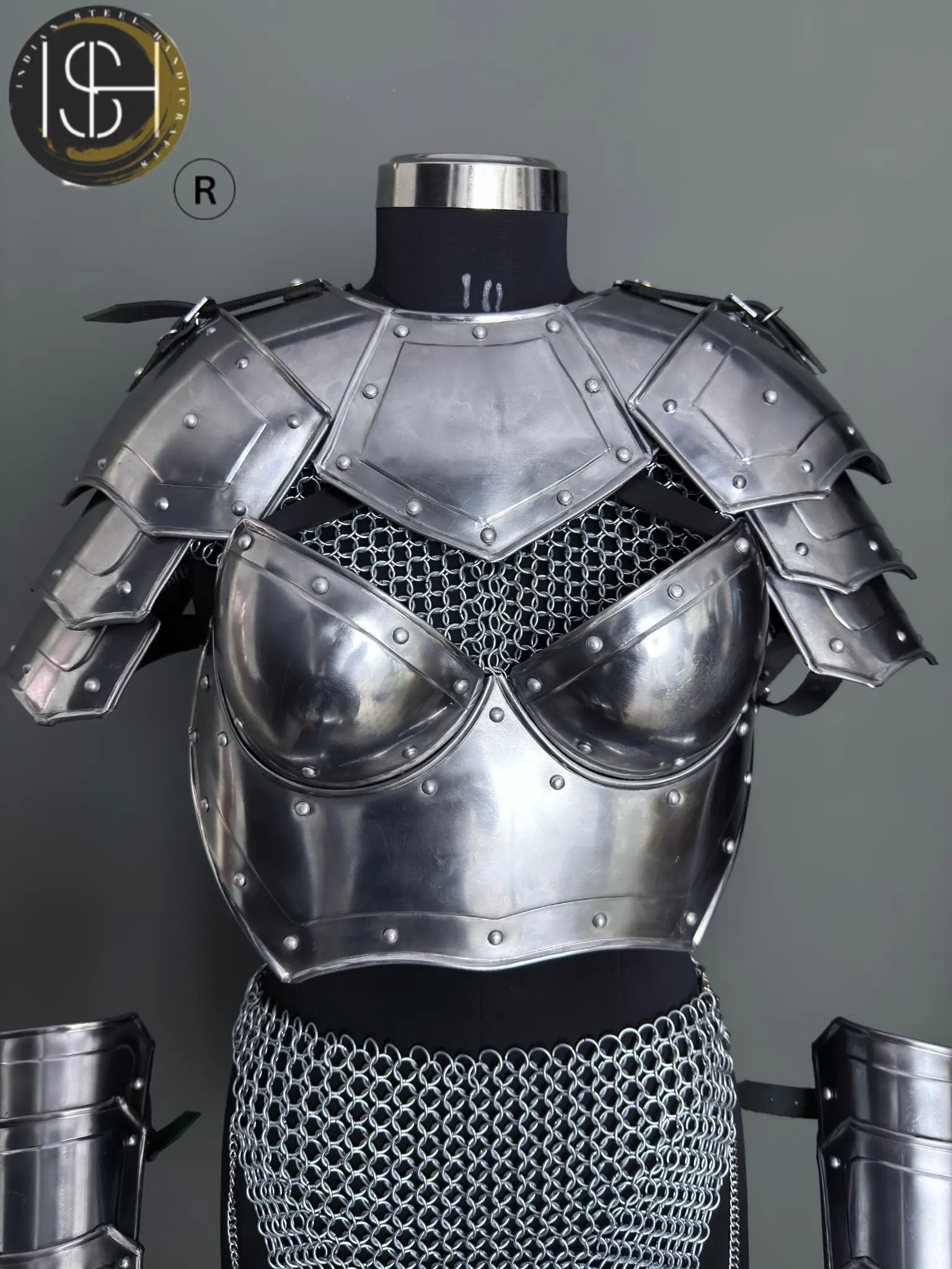Lady Champion Steel Armor | Fantasy Medieval Costume for LARP, SCA & Cosplay Adventures ✨ ISH Collection