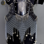 Handmade Black Steel Knight Armor Set with Chainmail – Medieval Battle Armor, Full Suit Armor Costume, Gothic Armor for LARP, Reenactment & Cosplay