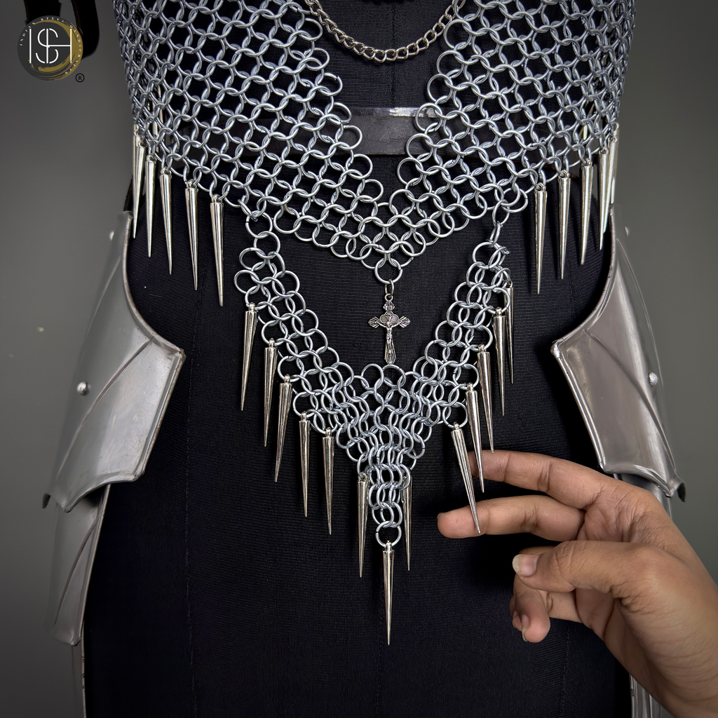 Handmade Steel Chainmail Armor Set – Authentic Medieval Knight Costume, Durable Cosplay Armor, LARP & Renaissance Fair Outfit