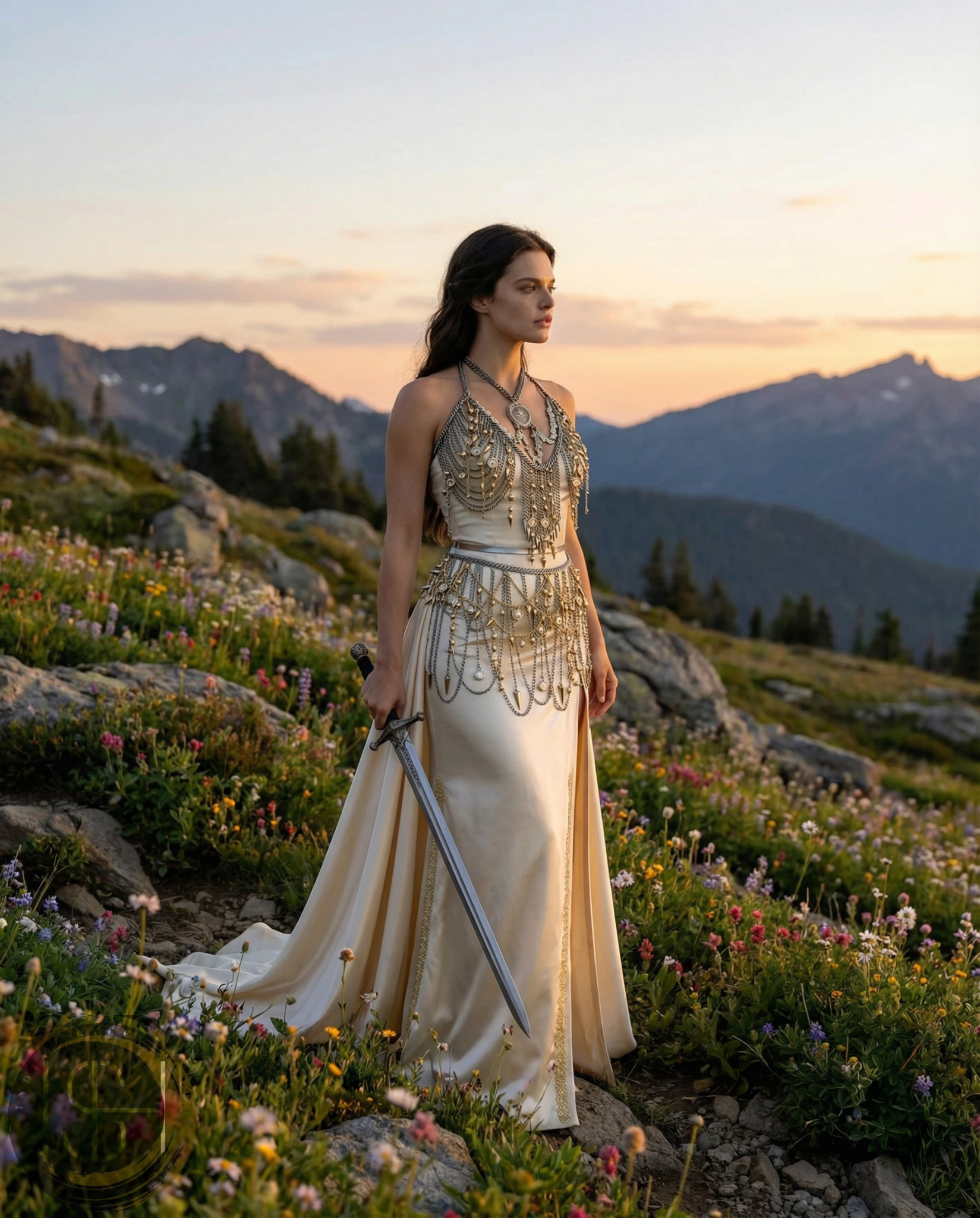 Steel Chainmail Harness Costume, Ring Top & Skirt Set, Medieval Armor Style, Fantasy Warrior Outfit, LARP Cosplay Wear