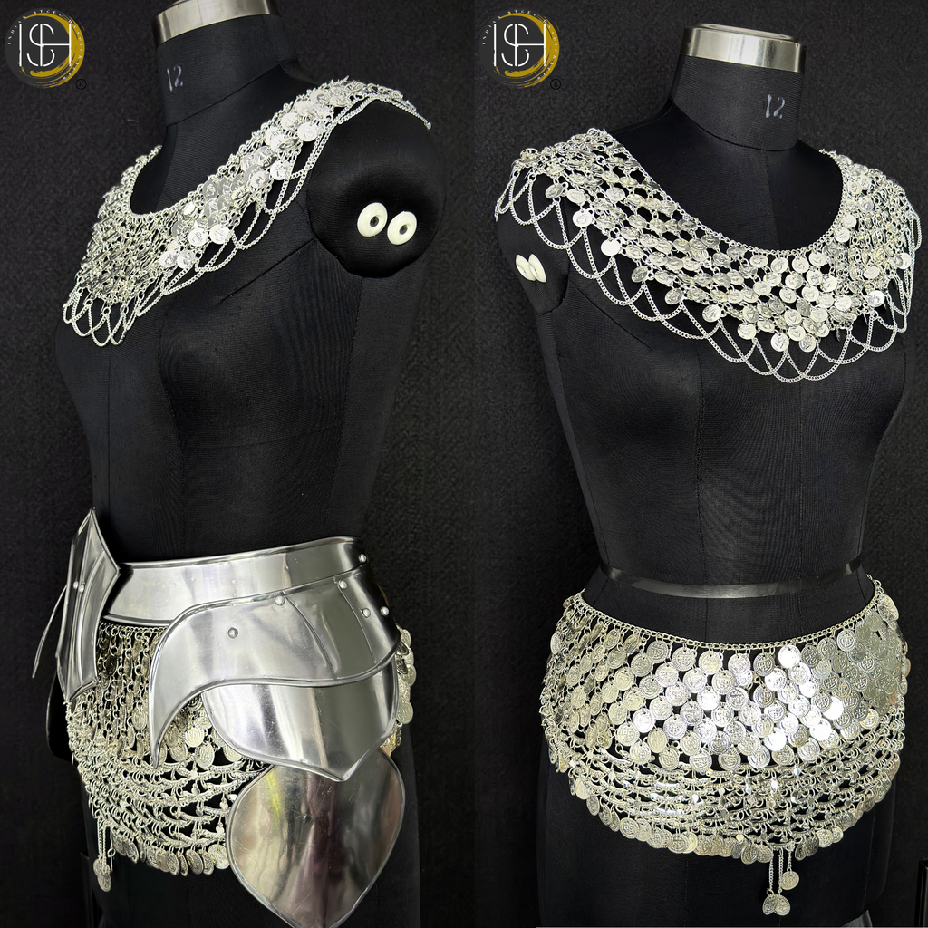 ISH Collection – Handmade Silver Coin Chainmail Warrior Armor Set