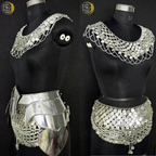 ISH Collection – Handmade Silver Coin Chainmail Warrior Armor Set