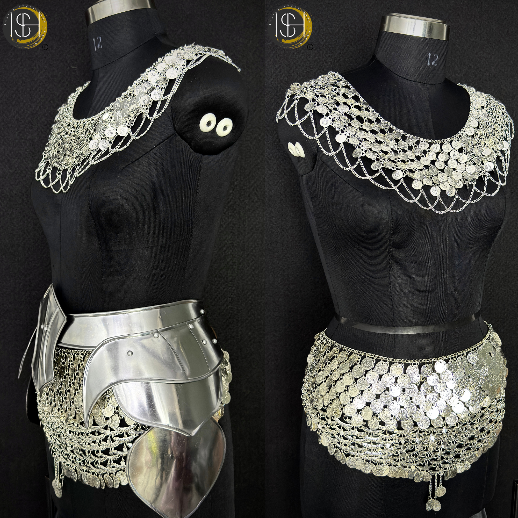 ISH Collection – Handmade Silver Coin Chainmail Warrior Armor Set