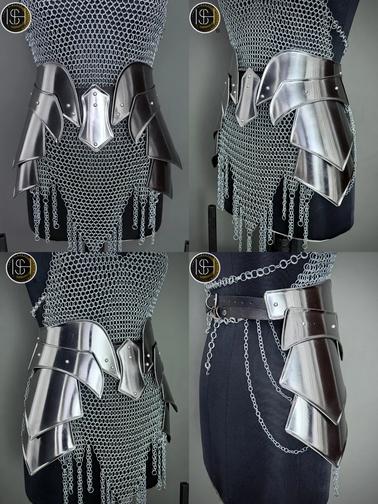 Medieval Knight Steel Armor⚔️ — Gorget, Pouldron & Bracer Set for Epic LARP & Cosplay!🛡️ ISH Collection