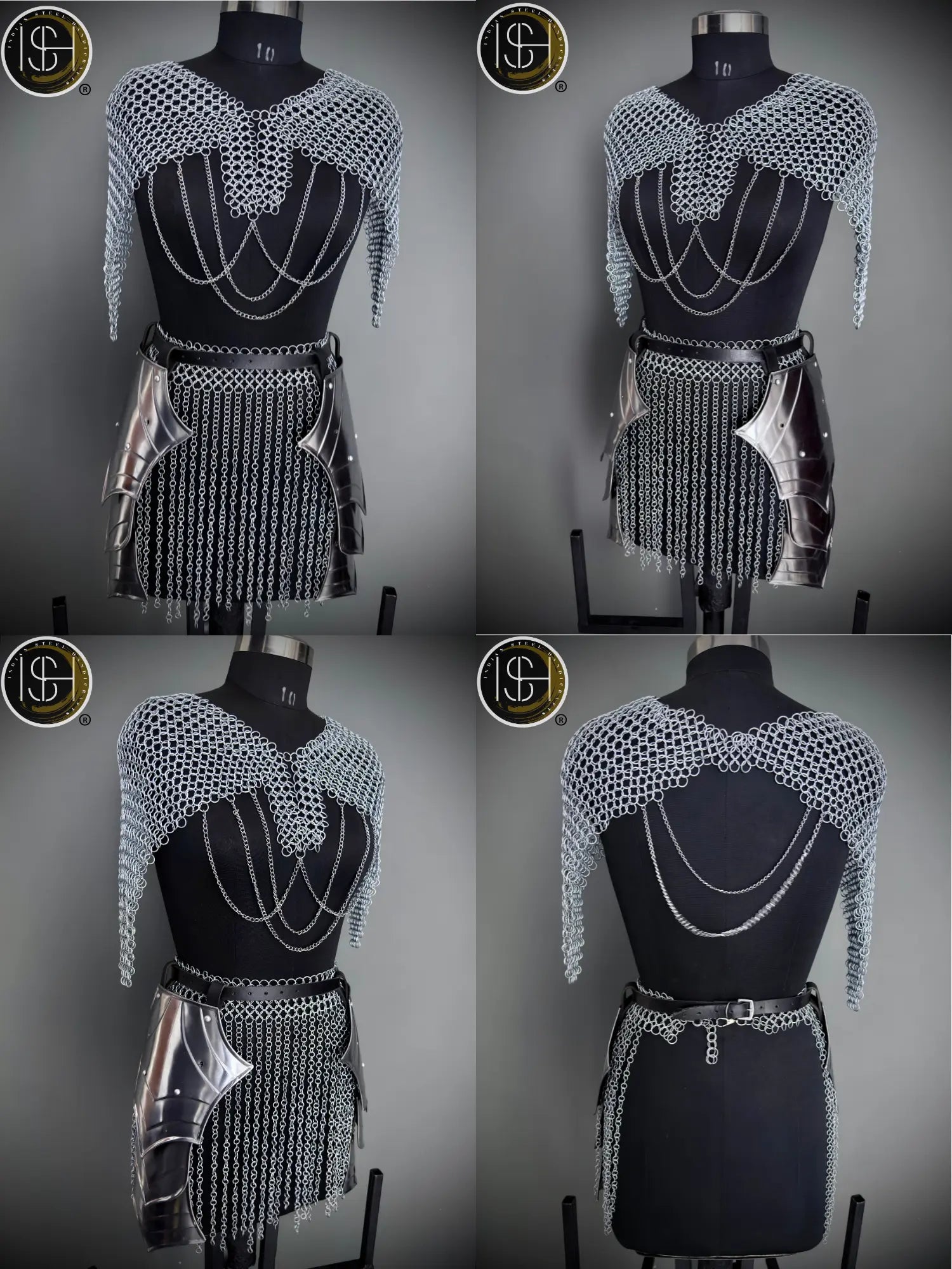 Brave Lady Knight Armor Set: Steel Medieval Cosplay – LARP SCA ⚔️✨ ISH Collection