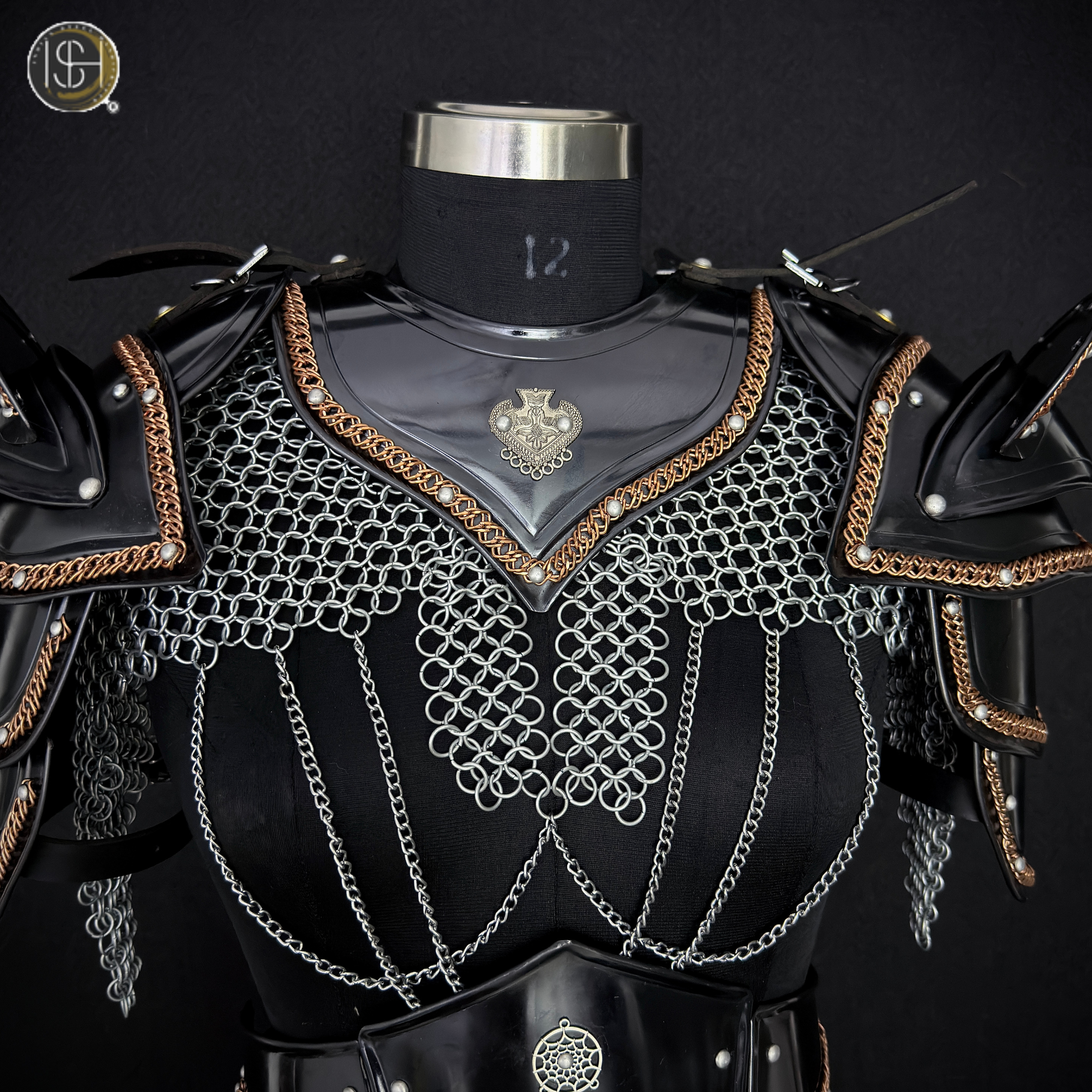 ⚔️ Women's Black Fantasy Armor Set 🛡️ | Handmade Steel Warrior Costume | Chainmail Cosplay Armor | Medieval Knight Armor | LARP Outfit | Gothic Warrior Gear | Fantasy Battle Costume
