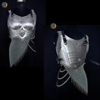 Brave Lady Medieval Steel Armor Set with Chainmail Top – Female Knight Armor Costume, LARP Armor, Renaissance Festival Outfit, Cosplay Warrior Armor, Historical Reenactment Gear.