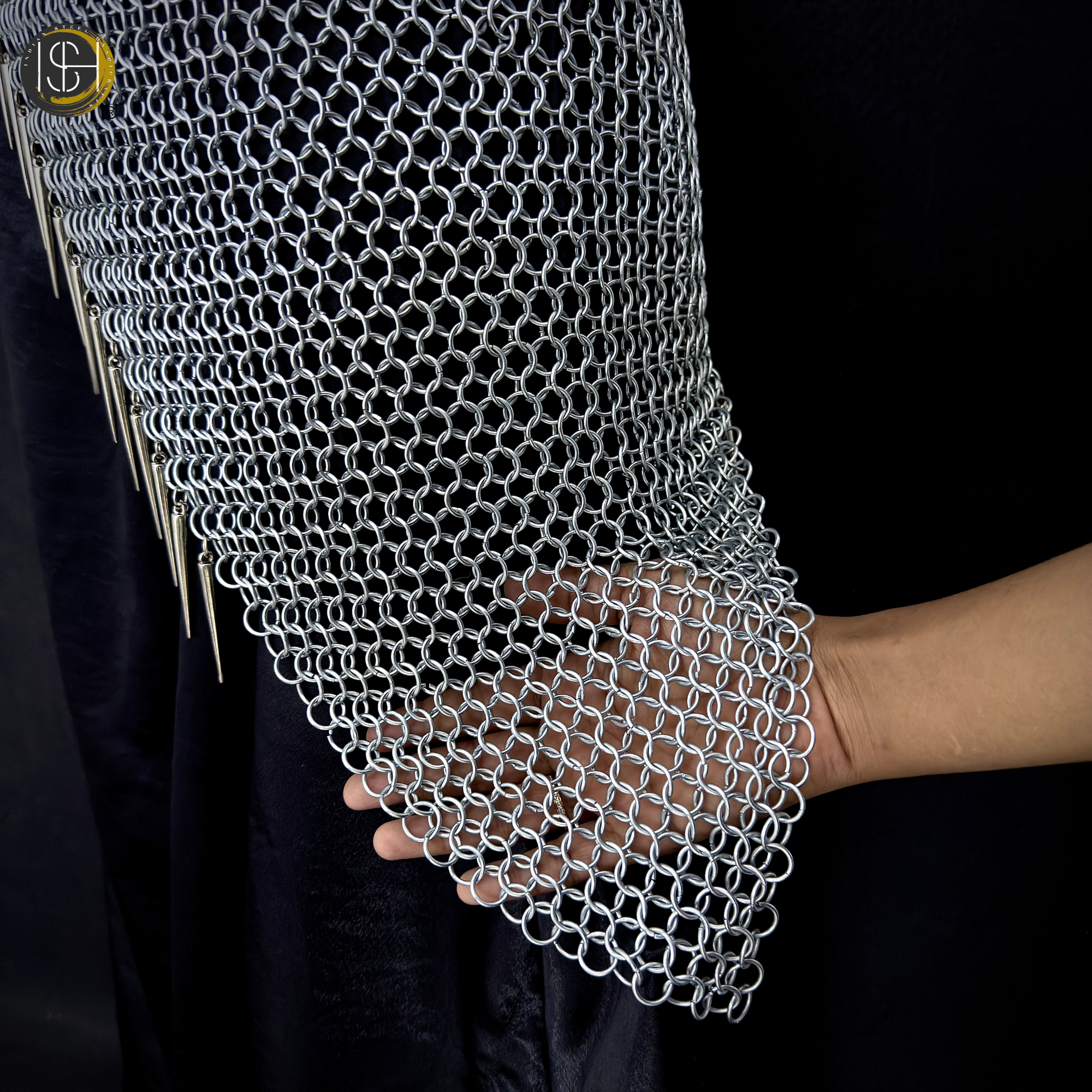 Handmade Steel Chainmail Dress ,Medieval Armor Costume for Women, Viking Warrior Chainmail, LARP Outfit, Gothic Fantasy Cosplay Armor.