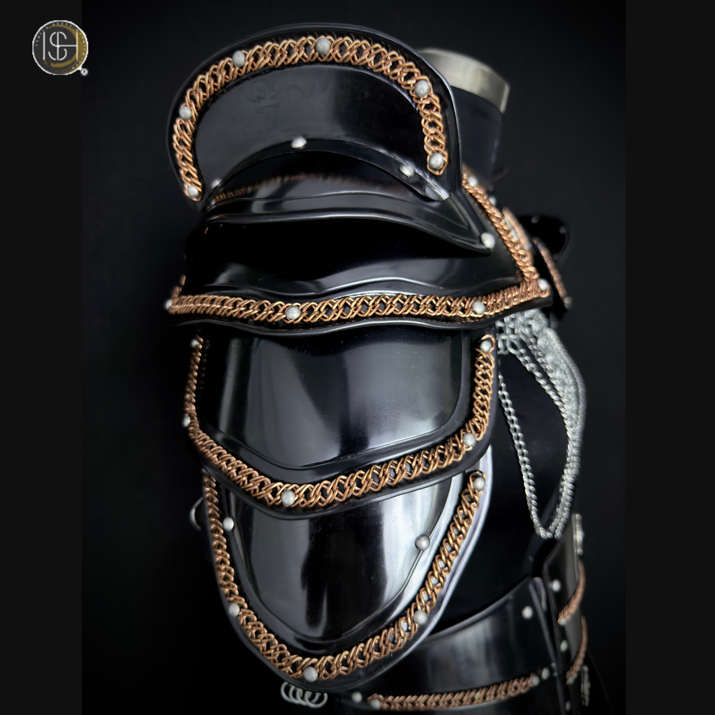 ⚔️ Women's Black Fantasy Armor Set 🛡️ | Handmade Steel Warrior Costume | Chainmail Cosplay Armor | Medieval Knight Armor | LARP Outfit | Gothic Warrior Gear | Fantasy Battle Costume