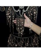 Steel Chainmail Harness Costume, Ring Top & Skirt Set, Medieval Armor Style, Fantasy Warrior Outfit, LARP Cosplay Wear